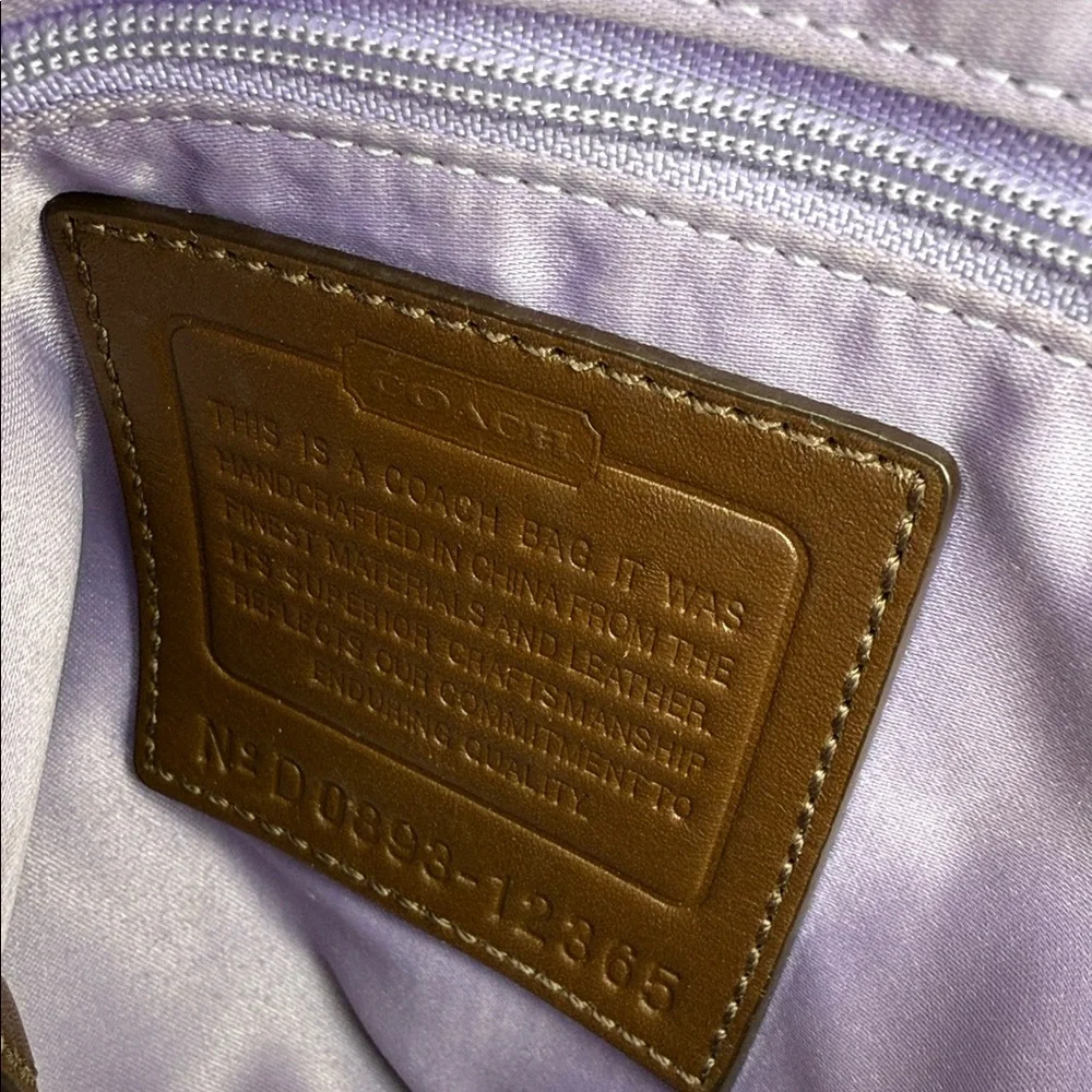 Coach Bleeker Signature Gold and Tan Hobo Bag- EUC